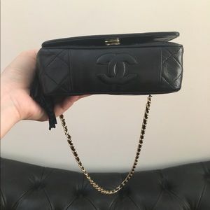 Vintage authentic Chanel mini flap bag